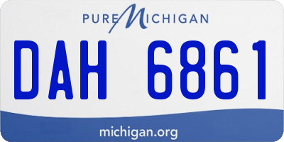 MI license plate DAH6861