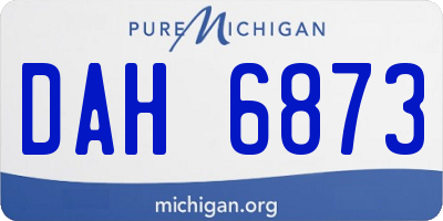 MI license plate DAH6873