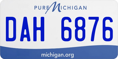 MI license plate DAH6876