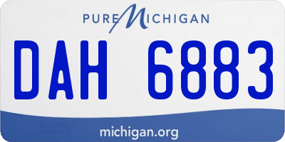 MI license plate DAH6883