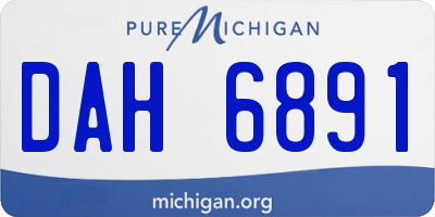 MI license plate DAH6891