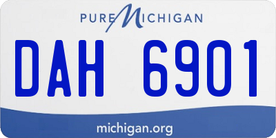 MI license plate DAH6901