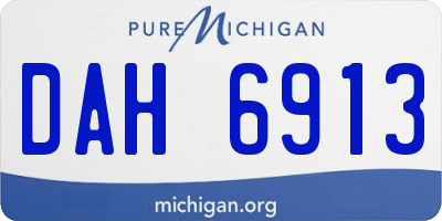 MI license plate DAH6913