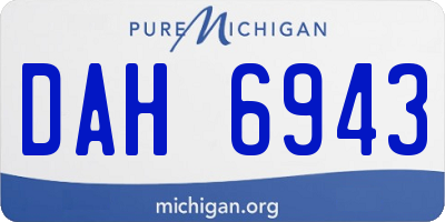 MI license plate DAH6943