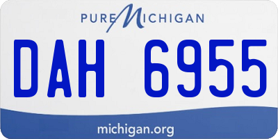 MI license plate DAH6955