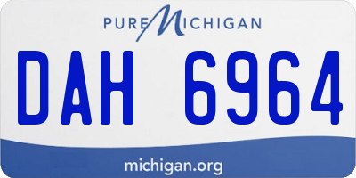 MI license plate DAH6964
