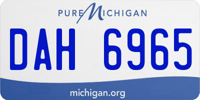 MI license plate DAH6965