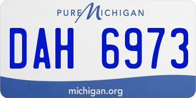 MI license plate DAH6973