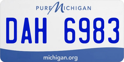 MI license plate DAH6983