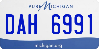 MI license plate DAH6991