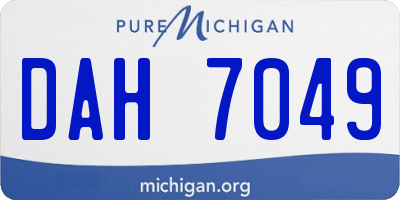 MI license plate DAH7049