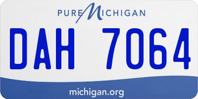 MI license plate DAH7064