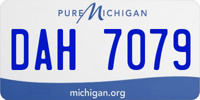 MI license plate DAH7079