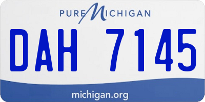 MI license plate DAH7145