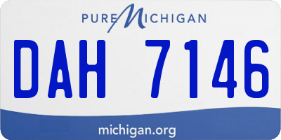 MI license plate DAH7146