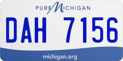 MI license plate DAH7156