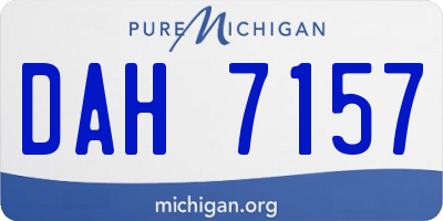MI license plate DAH7157