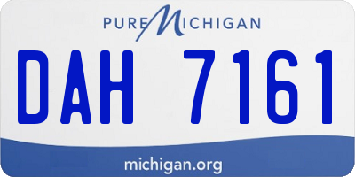 MI license plate DAH7161