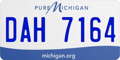 MI license plate DAH7164