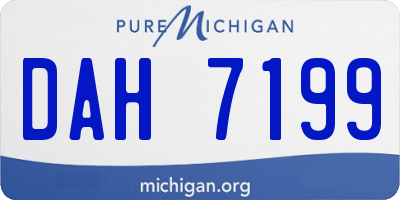 MI license plate DAH7199