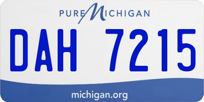 MI license plate DAH7215