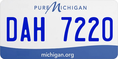 MI license plate DAH7220