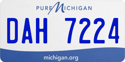 MI license plate DAH7224