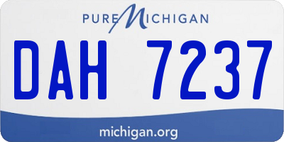 MI license plate DAH7237