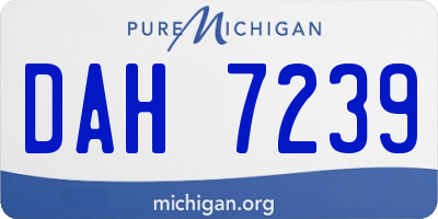 MI license plate DAH7239