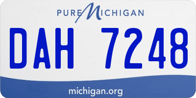 MI license plate DAH7248