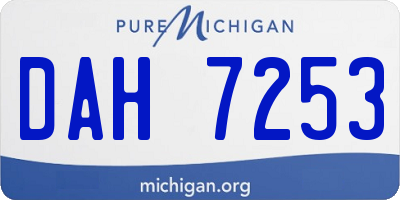 MI license plate DAH7253