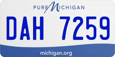 MI license plate DAH7259