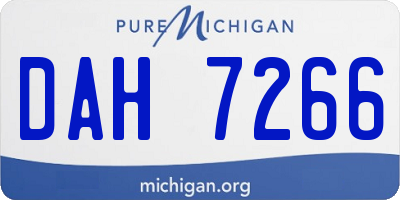 MI license plate DAH7266