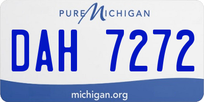MI license plate DAH7272