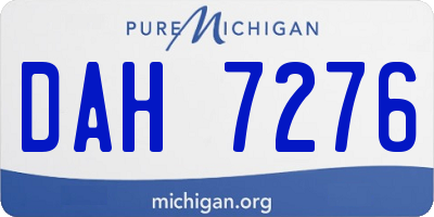MI license plate DAH7276