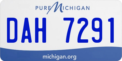 MI license plate DAH7291