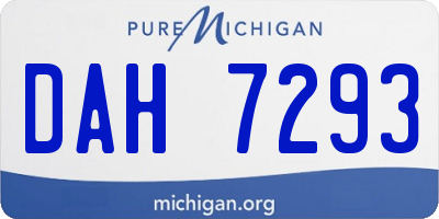MI license plate DAH7293
