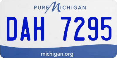 MI license plate DAH7295