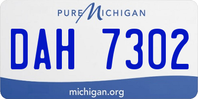 MI license plate DAH7302
