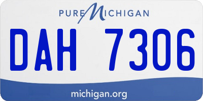 MI license plate DAH7306