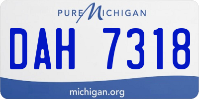 MI license plate DAH7318