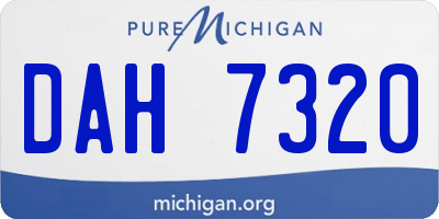 MI license plate DAH7320