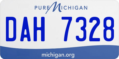MI license plate DAH7328