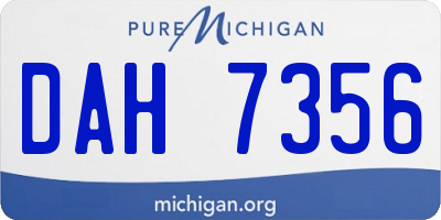 MI license plate DAH7356