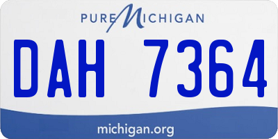 MI license plate DAH7364