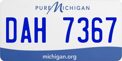 MI license plate DAH7367