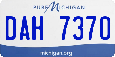 MI license plate DAH7370