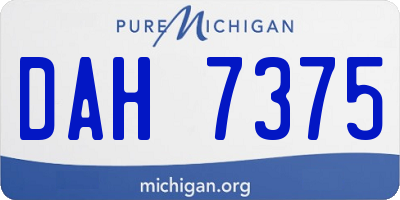 MI license plate DAH7375