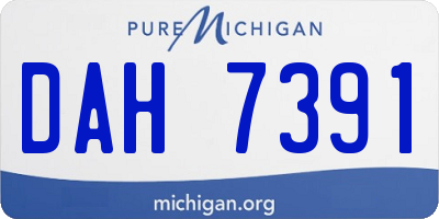 MI license plate DAH7391