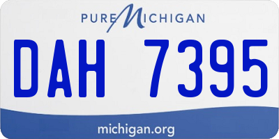 MI license plate DAH7395